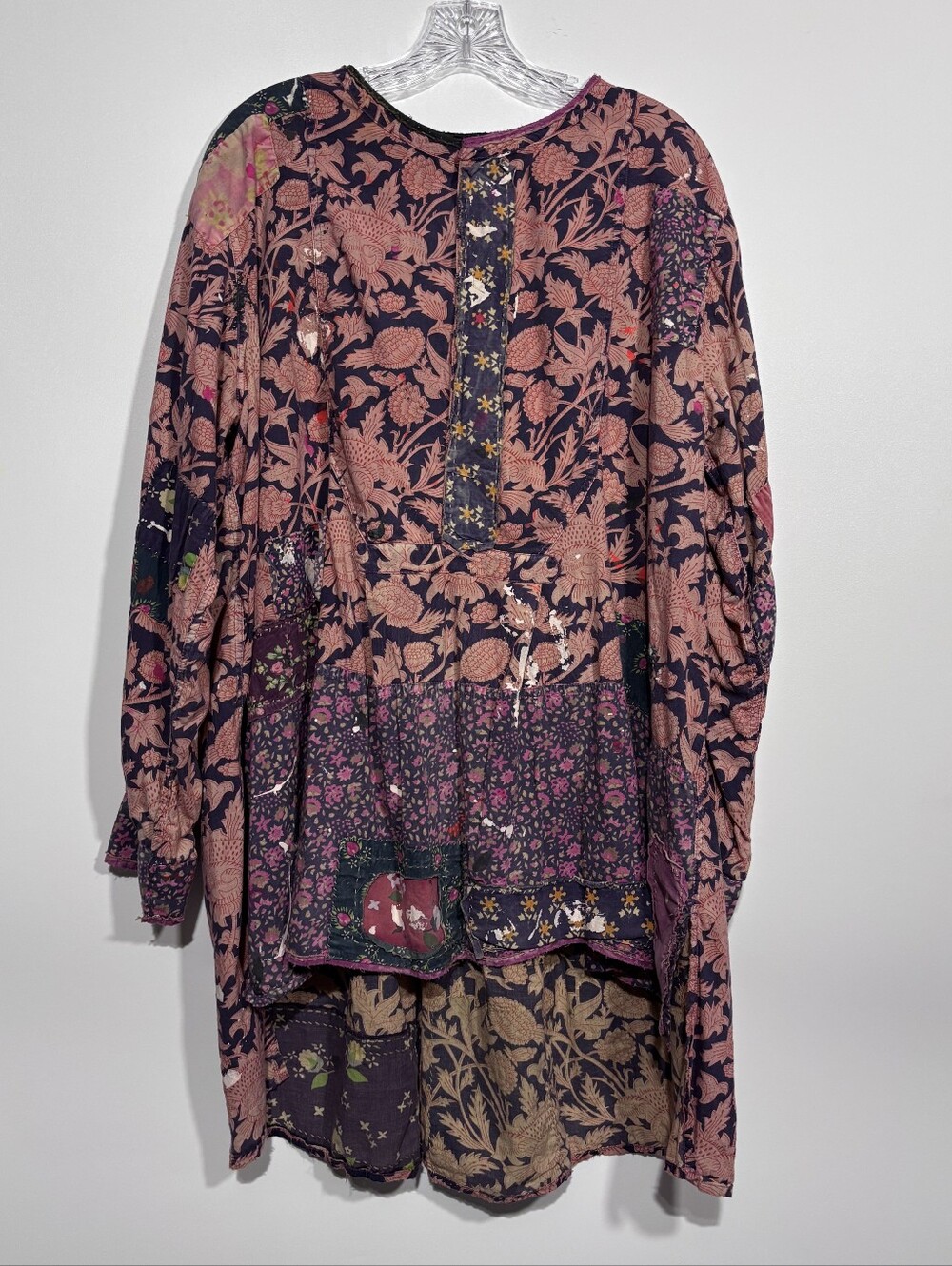 Magnolia Pearl Pink and Black Floral Mixed-Print Tunic